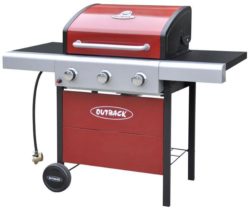 Outback - Apollo 3 Burner Propane - Gas BBQ - Red